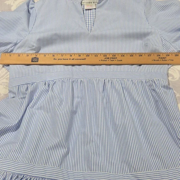 Gretchen Scott Designs Blue And White Striped Dress. Great Condition! - Picture 9 of 11